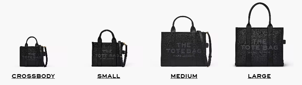 Sizes of Tote Bags by Marc Jacobs